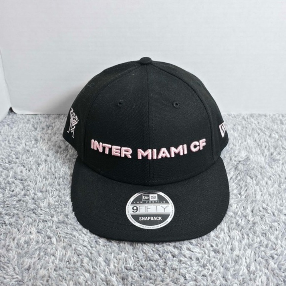 New Era 9FIFTY Low Profile Inter Miami CF FC MLS Snapback Hat Cap Black Soccer